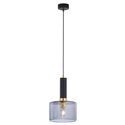 SAMOS 1P, LAMPA WISZĄCA, E27 MAX. 60W, METAL, MOSIĄDZ/CZARNY, KLOSZ SZKLANY ORNO SAMOS 1P, LAMPA WISZĄCA, E27 MAX. 60W, METAL, MOSIĄDZ/CZARNY, KLOSZ SZKLANY ORNO