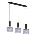 SAMOS 3P, LAMPA WISZĄCA, 3XE27, MAX. 3X60W, METAL, MOSIĄDZ/CZARNY, KLOSZ SZKLANY ORNO SAMOS 3P, LAMPA WISZĄCA, 3XE27, MAX. 3X60W, METAL, MOSIĄDZ/CZARNY, KLOSZ SZKLANY ORNO