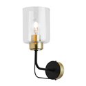 ETOLIA 1P, KINKIET, E27 MAX. 60W, METAL, MOSIĄDZ/CZARNY, KLOSZ SZKLANY ORNO ETOLIA 1P, KINKIET, E27 MAX. 60W, METAL, MOSIĄDZ/CZARNY, KLOSZ SZKLANY ORNO
