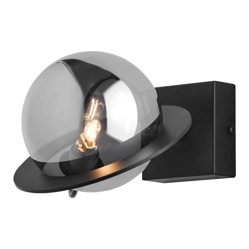 OTRIS 1P, KINKIET, G9 LED, MAX. 12W, METAL, CZARNY/NIKIEL, KLOSZ SZKLANY ORNO OTRIS 1P, KINKIET, G9 LED, MAX. 12W, METAL, CZARNY/NIKIEL, KLOSZ SZKLANY ORNO