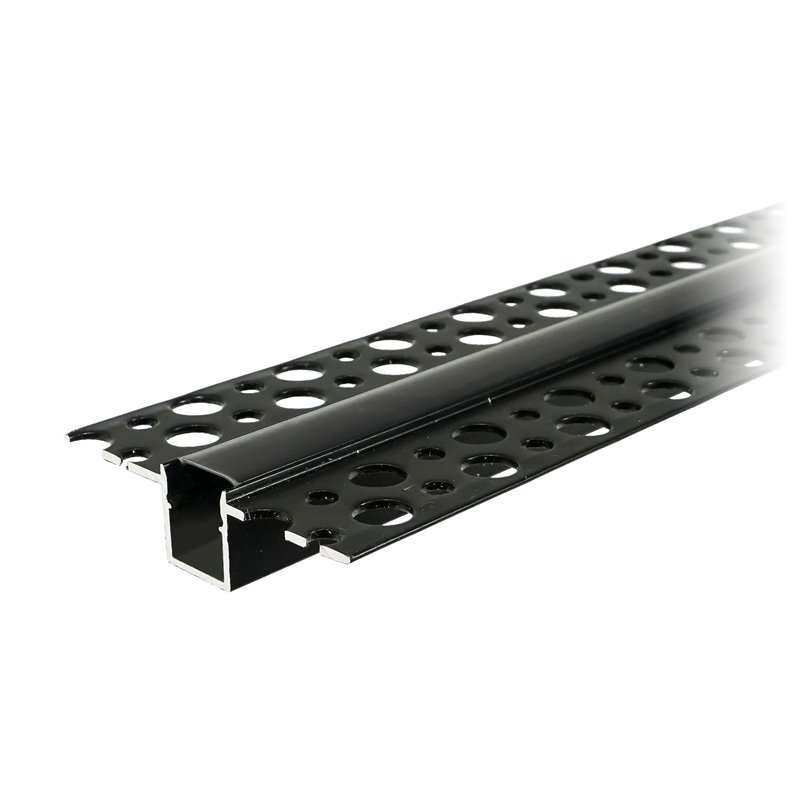 PROFIL ALUMINIOWY DO TAŚM LED, 2M, WPUSZCZANY W KARTON GIPS, CZARNY, KLOSZ MATOWY,  KOMPLET 20 SZT. ORNO