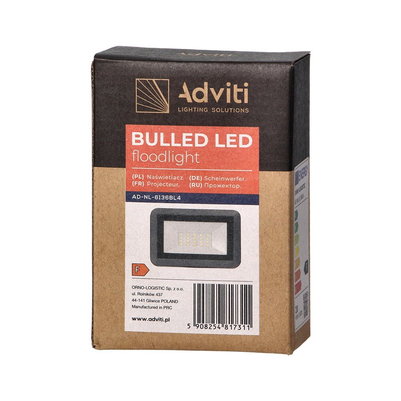 BULLED 20W NAŚWIETLACZ 1600LM, IP65, 4000K, ALUMINIUM + SZKŁO ORNO BULLED 20W NAŚWIETLACZ 1600LM, IP65, 4000K, ALUMINIUM + SZKŁO ORNO
