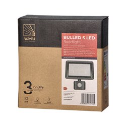 BULLED S 30W NAŚWIETLACZ Z PIR, 2400LM, IP44, 4000K, ALUMINIUM + SZKŁO ORNO BULLED S 30W NAŚWIETLACZ Z PIR, 2400LM, IP44, 4000K, ALUMINIUM + SZKŁO ORNO