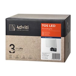 TOS LED 30W NAŚWIETLACZ OGRODOWY LED, 2200LM, IP65, 4000K, PC, CZARNY ORNO TOS LED 30W NAŚWIETLACZ OGRODOWY LED, 2200LM, IP65, 4000K, PC, CZARNY ORNO