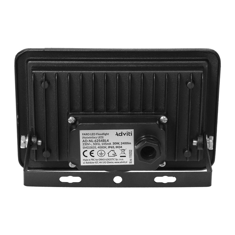 FARO LED NAŚWIETLACZ 30W, 2400LM, IP65, 4000K, ALUMINIUM + SZKŁO ORNO FARO LED NAŚWIETLACZ 30W, 2400LM, IP65, 4000K, ALUMINIUM + SZKŁO ORNO