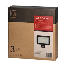 FARO S LED 100W NAŚWIETLACZ Z PIR 8000LM, IP44, 4000K, ALUMINIUM + SZKŁO ORNO FARO S LED 100W NAŚWIETLACZ Z PIR 8000LM, IP44, 4000K, ALUMINIUM + SZKŁO ORNO