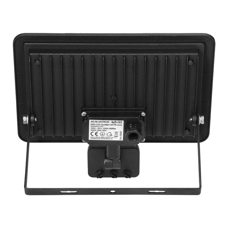 FARO S LED 100W NAŚWIETLACZ Z PIR 8000LM, IP44, 4000K, ALUMINIUM + SZKŁO ORNO FARO S LED 100W NAŚWIETLACZ Z PIR 8000LM, IP44, 4000K, ALUMINIUM + SZKŁO ORNO