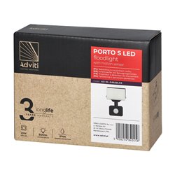 PORTO S LED 10W NAŚWIETLACZ Z PIR, 800LM, IP44, 4000K, ALUMINIUM + POLIWĘGLAN ORNO PORTO S LED 10W NAŚWIETLACZ Z PIR, 800LM, IP44, 4000K, ALUMINIUM + POLIWĘGLAN ORNO
