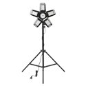 RIGEL LED ZESTAW: LAMPA WARSZTATOWA SKŁADANA 5-SKRZYDŁOWA 55W + STATYW + ADAPTER ORNO