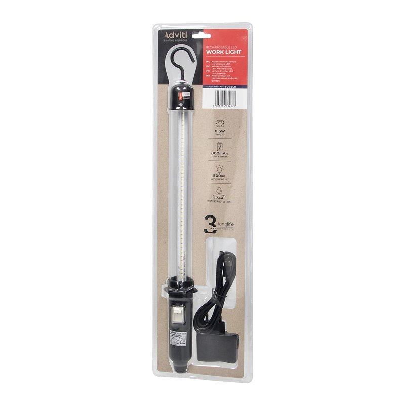 AKUMULATOROWA LAMPA WARSZTATOWA 8,5W, 500LM, IP44, 6000K, LI-ION 800MAH ORNO AKUMULATOROWA LAMPA WARSZTATOWA 8,5W, 500LM, IP44, 6000K, LI-ION 800MAH ORNO