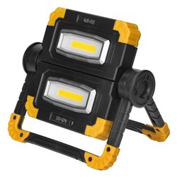 GEMINIX LED 2X10W, NAŚWIETLACZ ROBOCZY, PRZENOŚNY Z AKUMULATOREM, 1200LM, IP44, 4000K, 5000MAH ORNO GEMINIX LED 2X10W, NAŚWIETLACZ ROBOCZY, PRZENOŚNY Z AKUMULATOREM, 1200LM, IP44, 4000K, 5000MAH ORNO