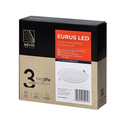 EURUS LED 12W, OPRAWA DOWNLIGHT, PODTYNKOWA, OKRĄGŁA, 860LM, 4000K, BIAŁA, WBUDOWANY ZASILACZ LED ORNO EURUS LED 12W, OPRAWA DOWNLIGHT, PODTYNKOWA, OKRĄGŁA, 860LM, 4000K, BIAŁA, WBUDOWANY ZASILACZ LED ORNO