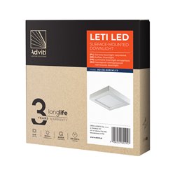 LETI LED 12W, OPRAWA TYPU DOWNLIGHT, NATYNKOWA, KWADRATOWA, 800LM, 3000K, BIAŁA, WBUDOWANY ZASILACZ LED ORNO LETI LED 12W, OPRAWA TYPU DOWNLIGHT, NATYNKOWA, KWADRATOWA, 800LM, 3000K, BIAŁA, WBUDOWANY ZASILACZ LED ORNO