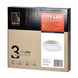 CITY LED 24W, OPRAWA DOWNLIGHT, NATYNKOWA, OKRĄGŁA, 1900LM, 3000K, BIAŁA, WBUDOWANY ZASILACZ LED ORNO CITY LED 24W, OPRAWA DOWNLIGHT, NATYNKOWA, OKRĄGŁA, 1900LM, 3000K, BIAŁA, WBUDOWANY ZASILACZ LED ORNO