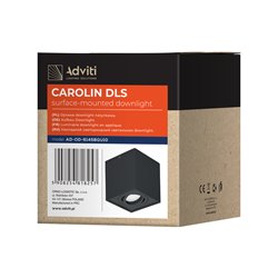 CAROLIN DLS GU10 DOWNLIGHT MAX 7W, IP20, KWADRAT, CZARNY ORNO CAROLIN DLS GU10 DOWNLIGHT MAX 7W, IP20, KWADRAT, CZARNY ORNO