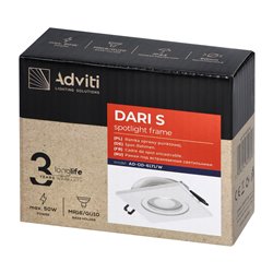 DARI S RAMKA DEKORACYJNA OPRAWY PUNKTOWEJ, MR16/GU10 MAX 50W, KWADRAT, BIAŁA IP44 ORNO DARI S RAMKA DEKORACYJNA OPRAWY PUNKTOWEJ, MR16/GU10 MAX 50W, KWADRAT, BIAŁA IP44 ORNO