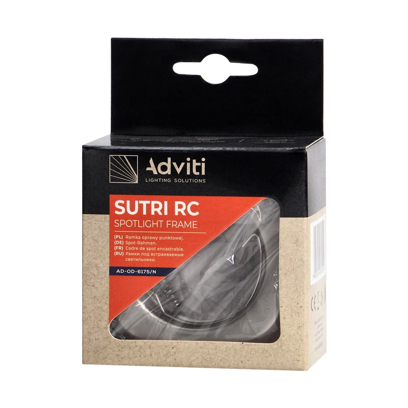 SUTRI RC RAMKA DEKORACYJNA OPRAWY PUNKTOWEJ, MR16/GU10 MAX 7W, OKRĄGŁA, STAŁA, SATYNA ORNO SUTRI RC RAMKA DEKORACYJNA OPRAWY PUNKTOWEJ, MR16/GU10 MAX 7W, OKRĄGŁA, STAŁA, SATYNA ORNO