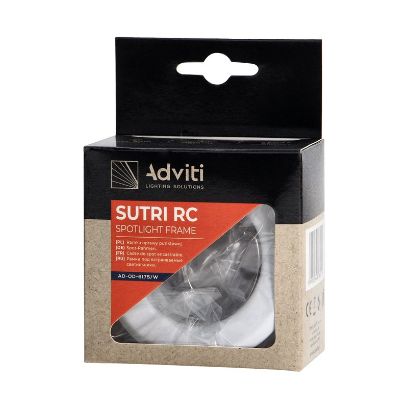 SUTRI RC RAMKA DEKORACYJNA OPRAWY PUNKTOWEJ, MR16/GU10 MAX 7W, OKRĄGŁA, STAŁA, BIAŁA ORNO SUTRI RC RAMKA DEKORACYJNA OPRAWY PUNKTOWEJ, MR16/GU10 MAX 7W, OKRĄGŁA, STAŁA, BIAŁA ORNO