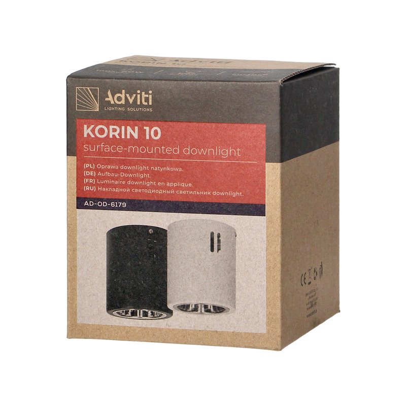 KORIN 10, OPRAWA TYPU DOWNLIGHT, 60W, E27, STAL, CZARNA ORNO KORIN 10, OPRAWA TYPU DOWNLIGHT, 60W, E27, STAL, CZARNA ORNO