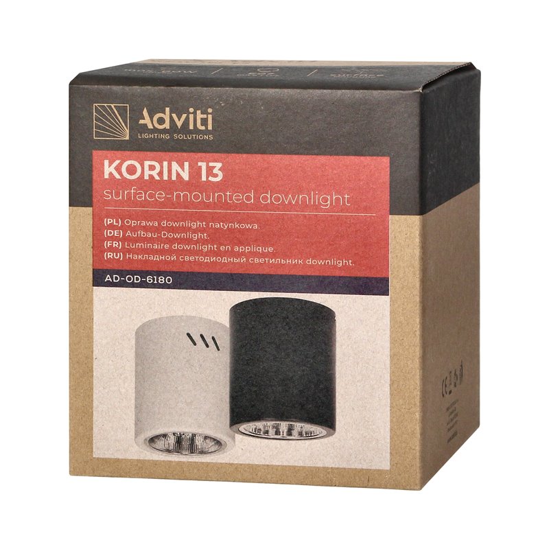 KORIN 13, OPRAWA TYPU DOWNLIGHT, 60W, E27, STAL, CZARNA ORNO KORIN 13, OPRAWA TYPU DOWNLIGHT, 60W, E27, STAL, CZARNA ORNO