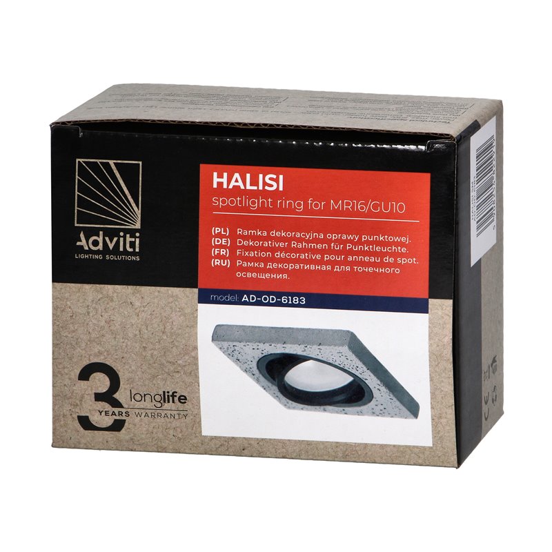 HALISI SM RAMKA DEKORACYJNA OPRAWY PUNKTOWEJ, KWADRATOWA, RUCHOMA, CZARNA, MR16/GU10 MAX 50W ORNO HALISI SM RAMKA DEKORACYJNA OPRAWY PUNKTOWEJ, KWADRATOWA, RUCHOMA, CZARNA, MR16/GU10 MAX 50W ORNO