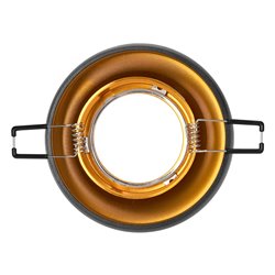 DORADO R, RAMKA DEKORACYJNA OPRAWY PUNKTOWEJ, GU10, OKRĄGŁA, CZARNO-ZŁOTA ORNO DORADO R, RAMKA DEKORACYJNA OPRAWY PUNKTOWEJ, GU10, OKRĄGŁA, CZARNO-ZŁOTA ORNO