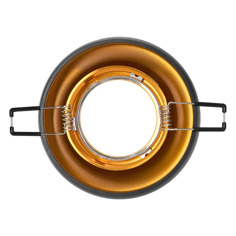 DORADO R, RAMKA DEKORACYJNA OPRAWY PUNKTOWEJ, GU10, OKRĄGŁA, CZARNO-ZŁOTA ORNO DORADO R, RAMKA DEKORACYJNA OPRAWY PUNKTOWEJ, GU10, OKRĄGŁA, CZARNO-ZŁOTA ORNO