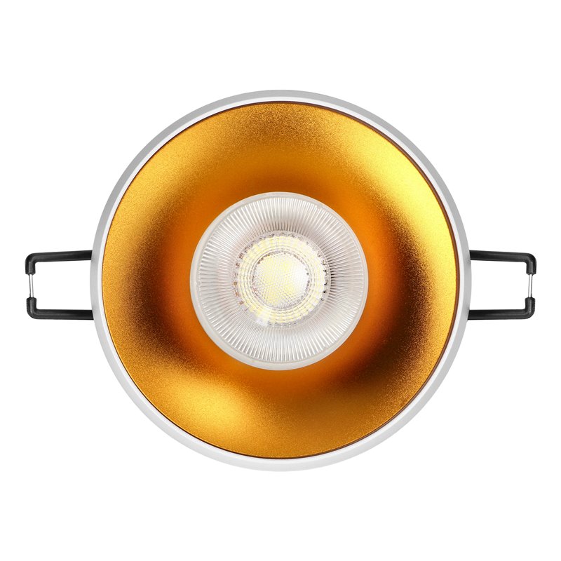 DORADO R, RAMKA DEKORACYJNA OPRAWY PUNKTOWEJ, GU10, OKRĄGŁA, BIAŁO-ZŁOTA ORNO DORADO R, RAMKA DEKORACYJNA OPRAWY PUNKTOWEJ, GU10, OKRĄGŁA, BIAŁO-ZŁOTA ORNO