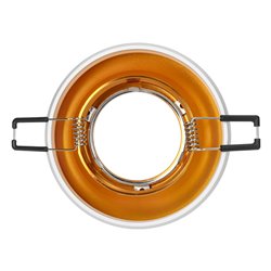DORADO R, RAMKA DEKORACYJNA OPRAWY PUNKTOWEJ, GU10, OKRĄGŁA, BIAŁO-ZŁOTA ORNO DORADO R, RAMKA DEKORACYJNA OPRAWY PUNKTOWEJ, GU10, OKRĄGŁA, BIAŁO-ZŁOTA ORNO