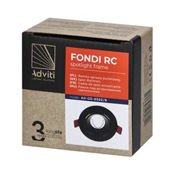 FONDI RC RAMKA DEKORACYJNA OPRAWY PUNKTOWEJ, MR16/GU10 MAX. 50W, OKRĄGŁA, STAŁA, ALUMINIOWA, CZARNA ORNO FONDI RC RAMKA DEKORACYJNA OPRAWY PUNKTOWEJ, MR16/GU10 MAX. 50W, OKRĄGŁA, STAŁA, ALUMINIOWA, CZARNA ORNO