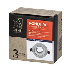 FONDI RC RAMKA DEKORACYJNA OPRAWY PUNKTOWEJ, MR16/GU10 MAX. 50W, OKRĄGŁA, STAŁA, ALUMINIOWA, BIAŁA ORNO FONDI RC RAMKA DEKORACYJNA OPRAWY PUNKTOWEJ, MR16/GU10 MAX. 50W, OKRĄGŁA, STAŁA, ALUMINIOWA, BIAŁA ORNO