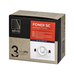 FONDI SC RAMKA DEKORACYJNA OPRAWY PUNKTOWEJ, MR16/GU10 MAX. 50W, KWADRAT, STAŁA, ALUMINIOWA, BIAŁA ORNO FONDI SC RAMKA DEKORACYJNA OPRAWY PUNKTOWEJ, MR16/GU10 MAX. 50W, KWADRAT, STAŁA, ALUMINIOWA, BIAŁA ORNO