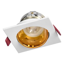 FONDI SC RAMKA DEKORACYJNA OPRAWY PUNKTOWEJ, MR16/GU10 MAX. 50W, KWADRAT, STAŁA, ALUMINIOWA, BIAŁO-ZŁOTA ORNO FONDI SC RAMKA DEKORACYJNA OPRAWY PUNKTOWEJ, MR16/GU10 MAX. 50W, KWADRAT, STAŁA, ALUMINIOWA, BIAŁO-ZŁOTA ORNO
