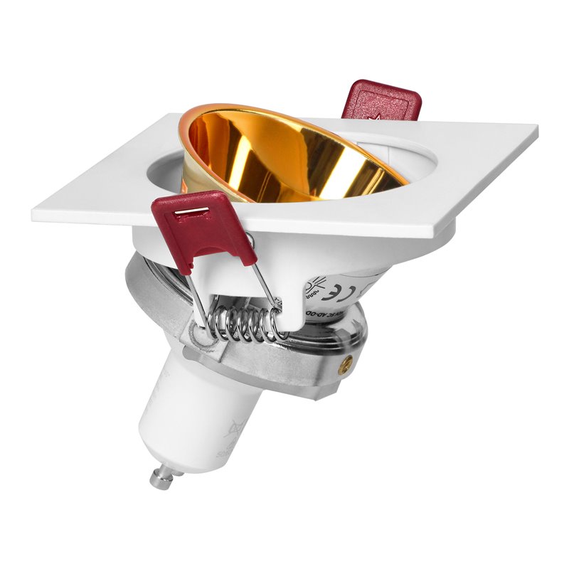 FONDI SC RAMKA DEKORACYJNA OPRAWY PUNKTOWEJ, MR16/GU10 MAX. 50W, KWADRAT, STAŁA, ALUMINIOWA, BIAŁO-ZŁOTA ORNO FONDI SC RAMKA DEKORACYJNA OPRAWY PUNKTOWEJ, MR16/GU10 MAX. 50W, KWADRAT, STAŁA, ALUMINIOWA, BIAŁO-ZŁOTA ORNO