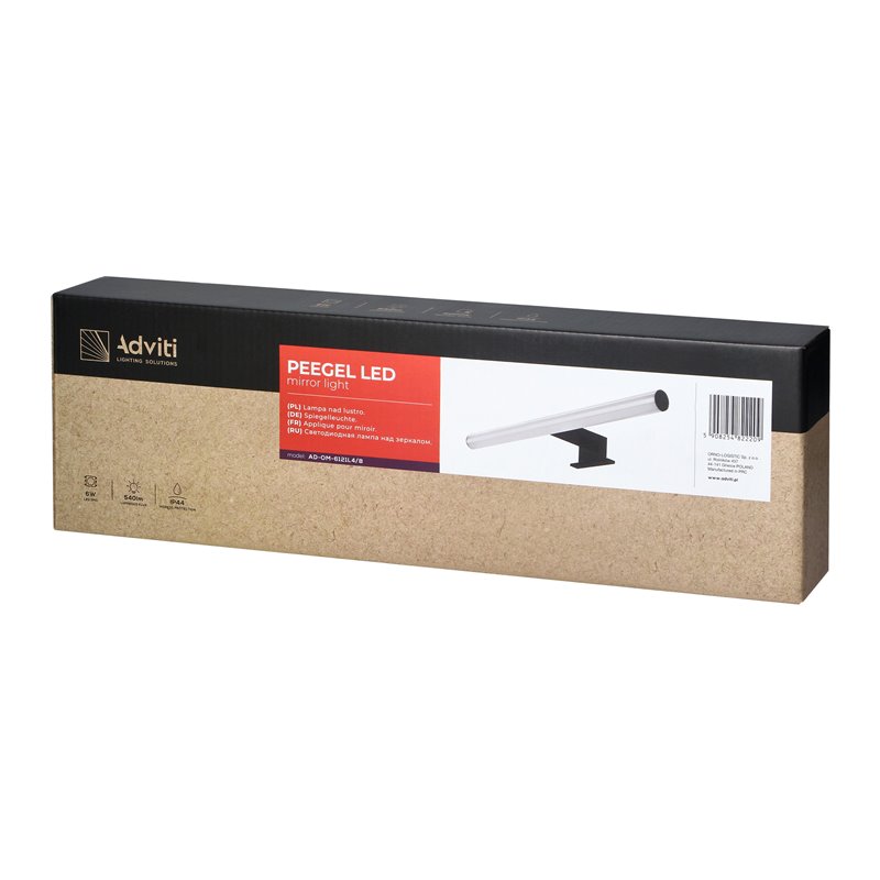 PEEGEL LED 6W, LAMPA NAD LUSTRO, 540LM, 4000K, DŁ.40 CM, TWORZYWO SZTUCZNE+AKRYL, CZARNA ORNO PEEGEL LED 6W, LAMPA NAD LUSTRO, 540LM, 4000K, DŁ.40 CM, TWORZYWO SZTUCZNE+AKRYL, CZARNA ORNO