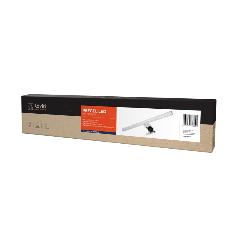 PEEGEL LED 9W, LAMPA NAD LUSTRO, 810LM, 4000K, DŁ. 60 CM, TWORZYWO SZTUCZNE+AKRYL, SREBRNA ORNO PEEGEL LED 9W, LAMPA NAD LUSTRO, 810LM, 4000K, DŁ. 60 CM, TWORZYWO SZTUCZNE+AKRYL, SREBRNA ORNO