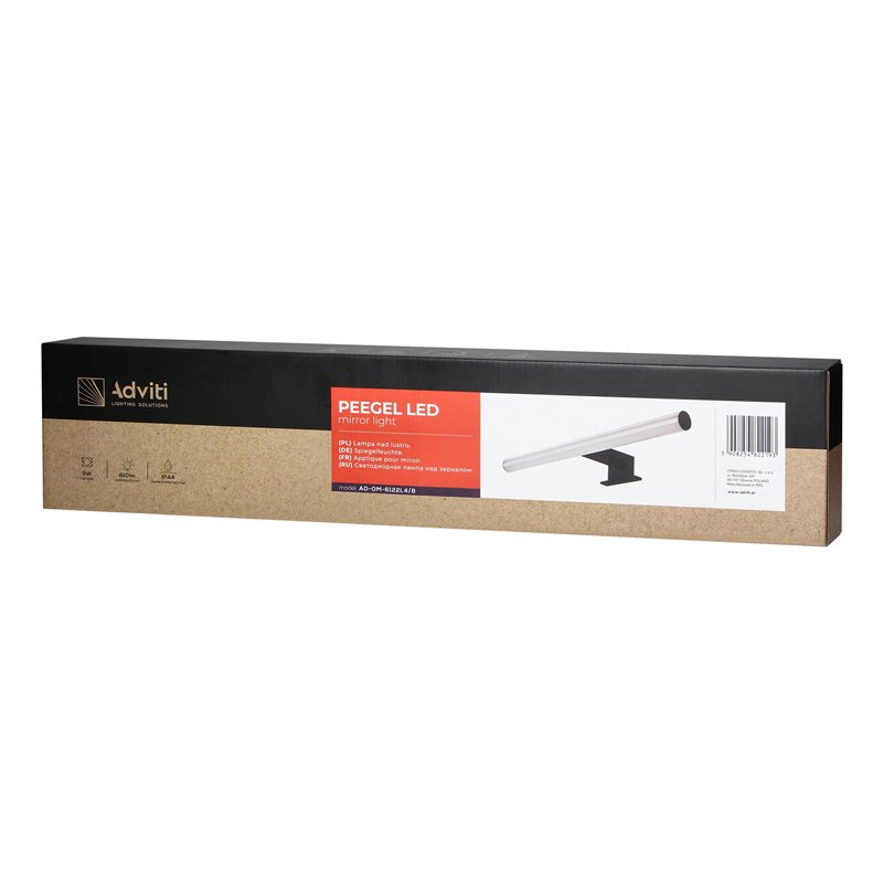 PEEGEL LED 9W, LAMPA NAD LUSTRO, 810LM, 4000K, DŁ. 60 CM, TWORZYWO SZTUCZNE+AKRYL, CZARNA ORNO PEEGEL LED 9W, LAMPA NAD LUSTRO, 810LM, 4000K, DŁ. 60 CM, TWORZYWO SZTUCZNE+AKRYL, CZARNA ORNO