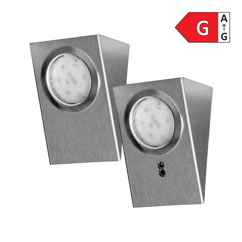 ZESTAW OPRAW PODSZAFKOWYCH MAKAN LED 2W, 180LM, 4000K, Z WYŁĄCZNIKIEM BEZDOTYKOWYM, INOX ORNO ZESTAW OPRAW PODSZAFKOWYCH MAKAN LED 2W, 180LM, 4000K, Z WYŁĄCZNIKIEM BEZDOTYKOWYM, INOX ORNO