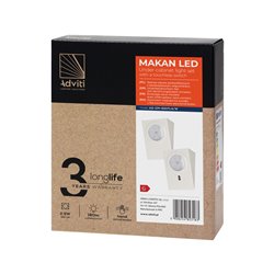ZESTAW OPRAW PODSZAFKOWYCH MAKAN LED 2W, 180LM, 4000K, Z WYŁĄCZNIKIEM BEZDOTYKOWYM, BIAŁY ORNO ZESTAW OPRAW PODSZAFKOWYCH MAKAN LED 2W, 180LM, 4000K, Z WYŁĄCZNIKIEM BEZDOTYKOWYM, BIAŁY ORNO