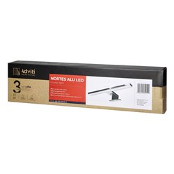 NORTES LED 12W, LAMPA NAD LUSTRO, 900LM, 4000K, DŁ. 50 CM, ALUMINIUM ORNO NORTES LED 12W, LAMPA NAD LUSTRO, 900LM, 4000K, DŁ. 50 CM, ALUMINIUM ORNO