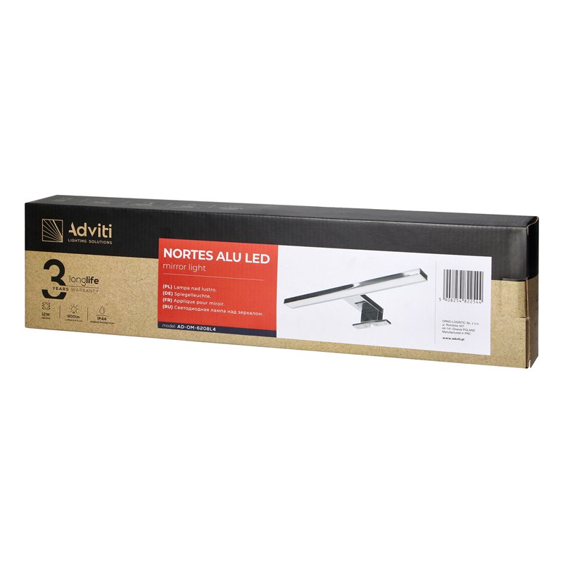 NORTES LED 12W, LAMPA NAD LUSTRO, 900LM, 4000K, DŁ. 50 CM, ALUMINIUM ORNO NORTES LED 12W, LAMPA NAD LUSTRO, 900LM, 4000K, DŁ. 50 CM, ALUMINIUM ORNO