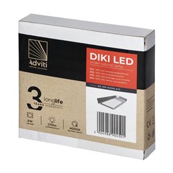 DIKI LAMPKA PODSZAFKOWA LED, 2W, 170LM, 4000K, SREBRNA ORNO DIKI LAMPKA PODSZAFKOWA LED, 2W, 170LM, 4000K, SREBRNA ORNO