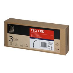 TEO LAMPKA NOCNA LED, 1,8/7,5W, 90LM, 4000K, Z USB, CZARNA ORNO TEO LAMPKA NOCNA LED, 1,8/7,5W, 90LM, 4000K, Z USB, CZARNA ORNO