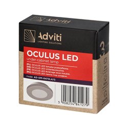 OCULUS LAMPKA PODSZAFKOWA LED 2W, 90LM, 4000K, SZARA ORNO OCULUS LAMPKA PODSZAFKOWA LED 2W, 90LM, 4000K, SZARA ORNO