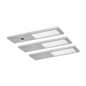 PLANA ZESTAW 3 LAMP PODSZAFKOWYCH LED, 3X4W, 3X240LM, 4000K, Z WŁĄCZNIKIEM BEZDOTYKOWYM, SZARE ORNO PLANA ZESTAW 3 LAMP PODSZAFKOWYCH LED, 3X4W, 3X240LM, 4000K, Z WŁĄCZNIKIEM BEZDOTYKOWYM, SZARE ORNO