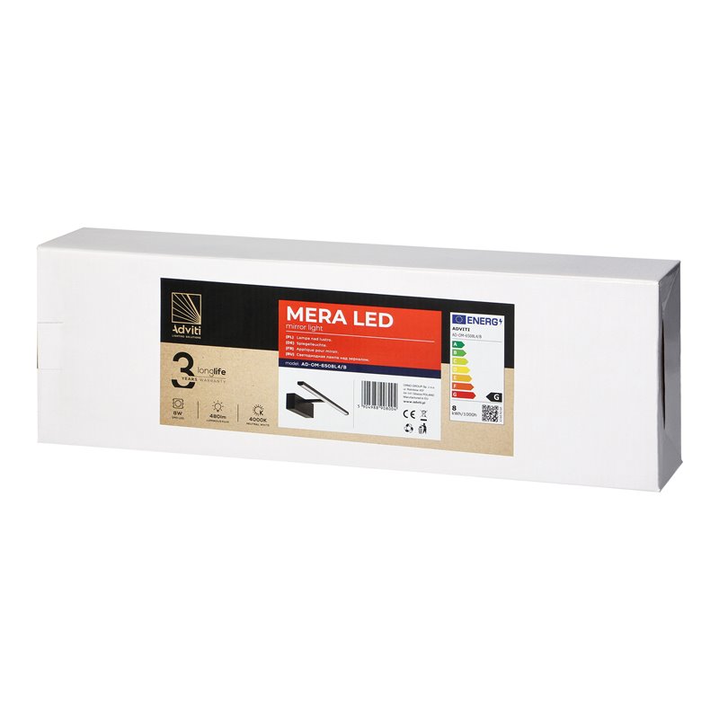 MERA LED 8W, LAMPA NAD LUSTRO, 720LM, 4000K, DŁ. 40CM, ALUMINIUM ORNO MERA LED 8W, LAMPA NAD LUSTRO, 720LM, 4000K, DŁ. 40CM, ALUMINIUM ORNO