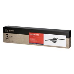 TEKANO LED 14W, LAMPA NAD LUSTRO, 1540LM, 4000K, IP44, DŁ. 55 CM, ALUMINIUM, CZARNA ORNO TEKANO LED 14W, LAMPA NAD LUSTRO, 1540LM, 4000K, IP44, DŁ. 55 CM, ALUMINIUM, CZARNA ORNO