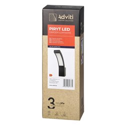 PIRYT LED 10W, OPRAWA OGRODOWA 800LM, IP54, 4000K, SZARA ORNO PIRYT LED 10W, OPRAWA OGRODOWA 800LM, IP54, 4000K, SZARA ORNO