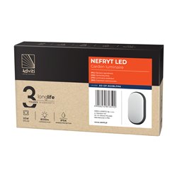 NEFRYT LED 10W, OPRAWA OGRODOWA, 800LM, IP54, 4000K, CZARNA ORNO NEFRYT LED 10W, OPRAWA OGRODOWA, 800LM, IP54, 4000K, CZARNA ORNO