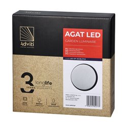 AGAT LED 10W, OPRAWA OGRODOWA, 800LM, IP54, 4000K, CZARNA ORNO AGAT LED 10W, OPRAWA OGRODOWA, 800LM, IP54, 4000K, CZARNA ORNO